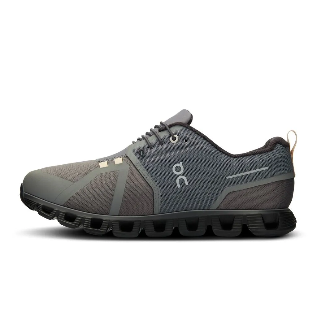 On Running Men's Cloud 5 Waterproof Sneaker - Asphalt/Magnet