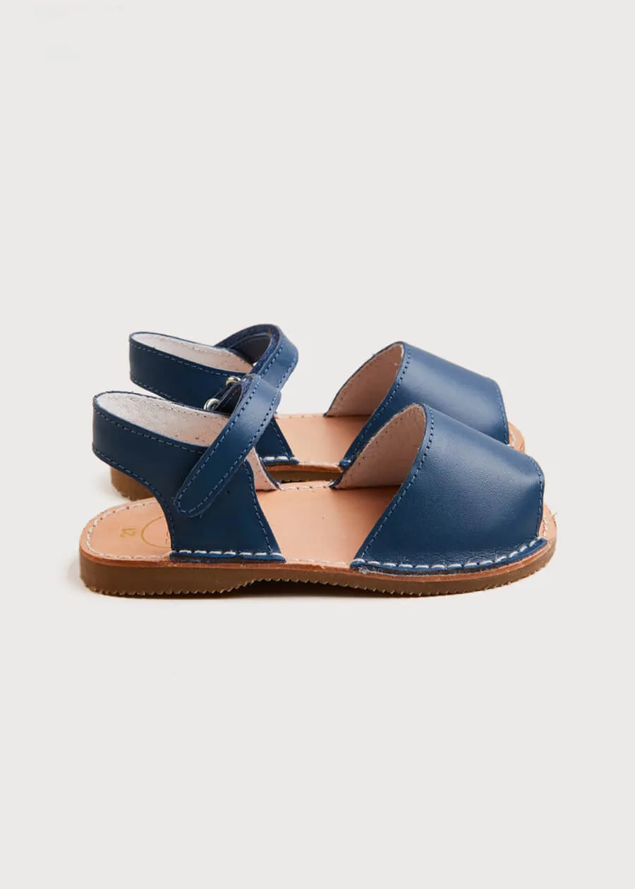 Open Toe Leather Sandals in Blue (17-30EU)