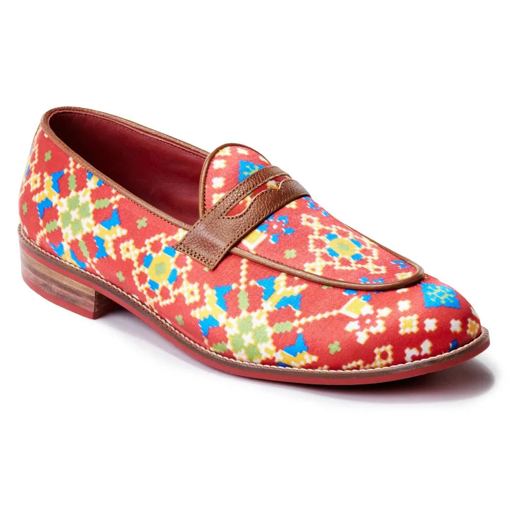 Patola Loafers Men - Crimson