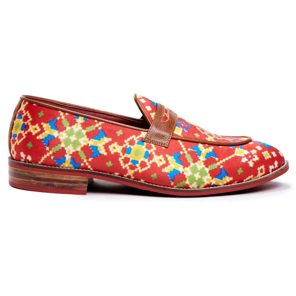 Patola Loafers Men - Crimson