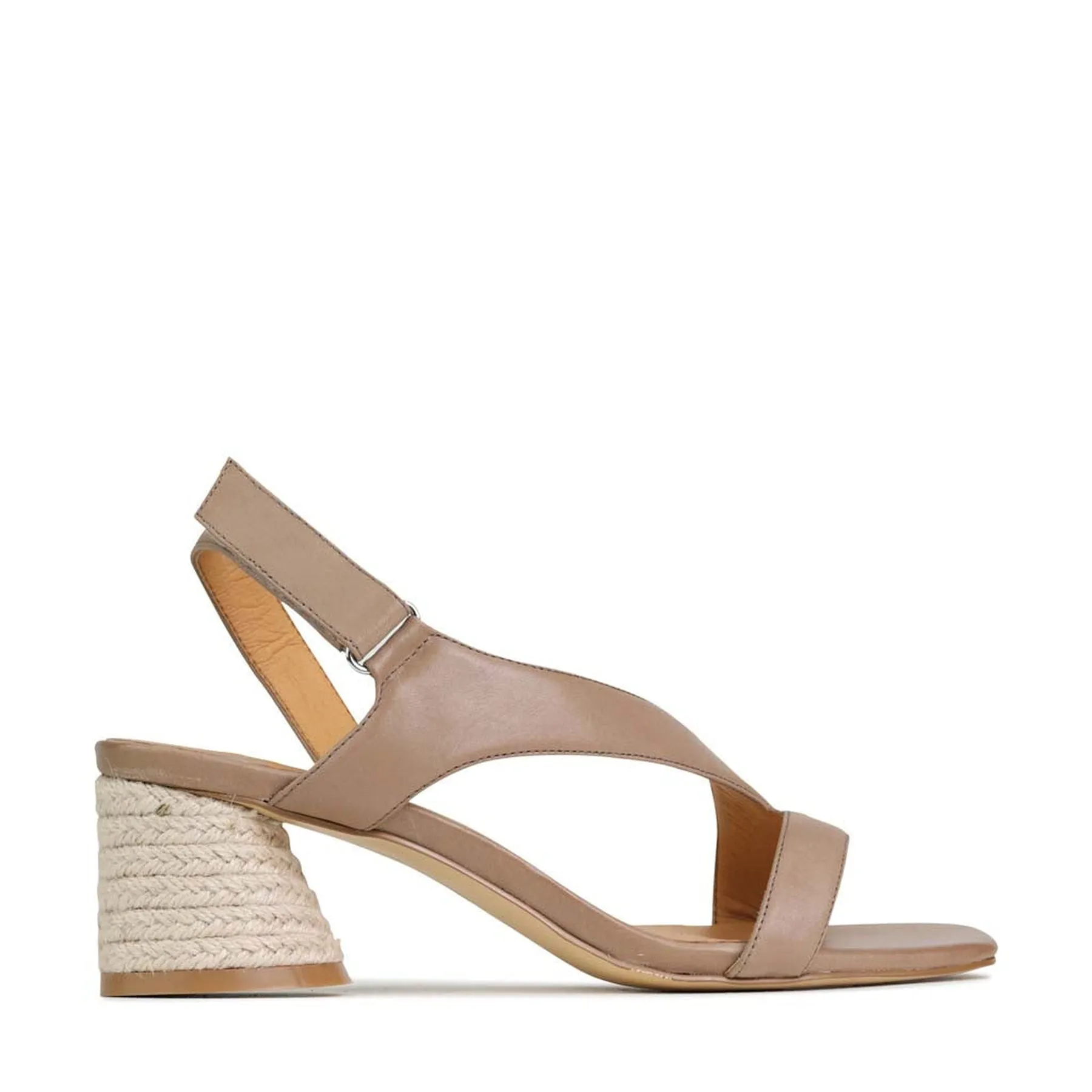 PERLE LEATHER ANKLE STRAP SANDALS