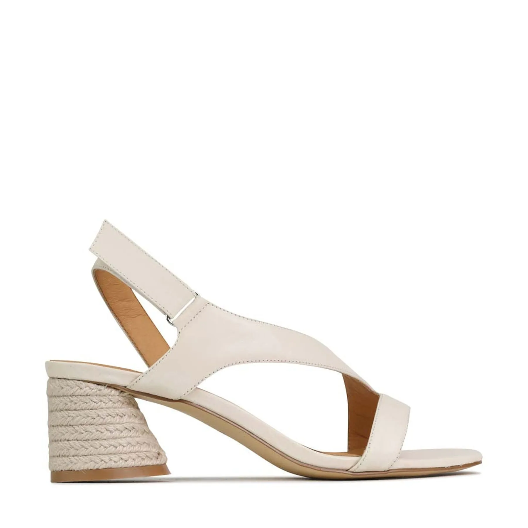 PERLE LEATHER ANKLE STRAP SANDALS