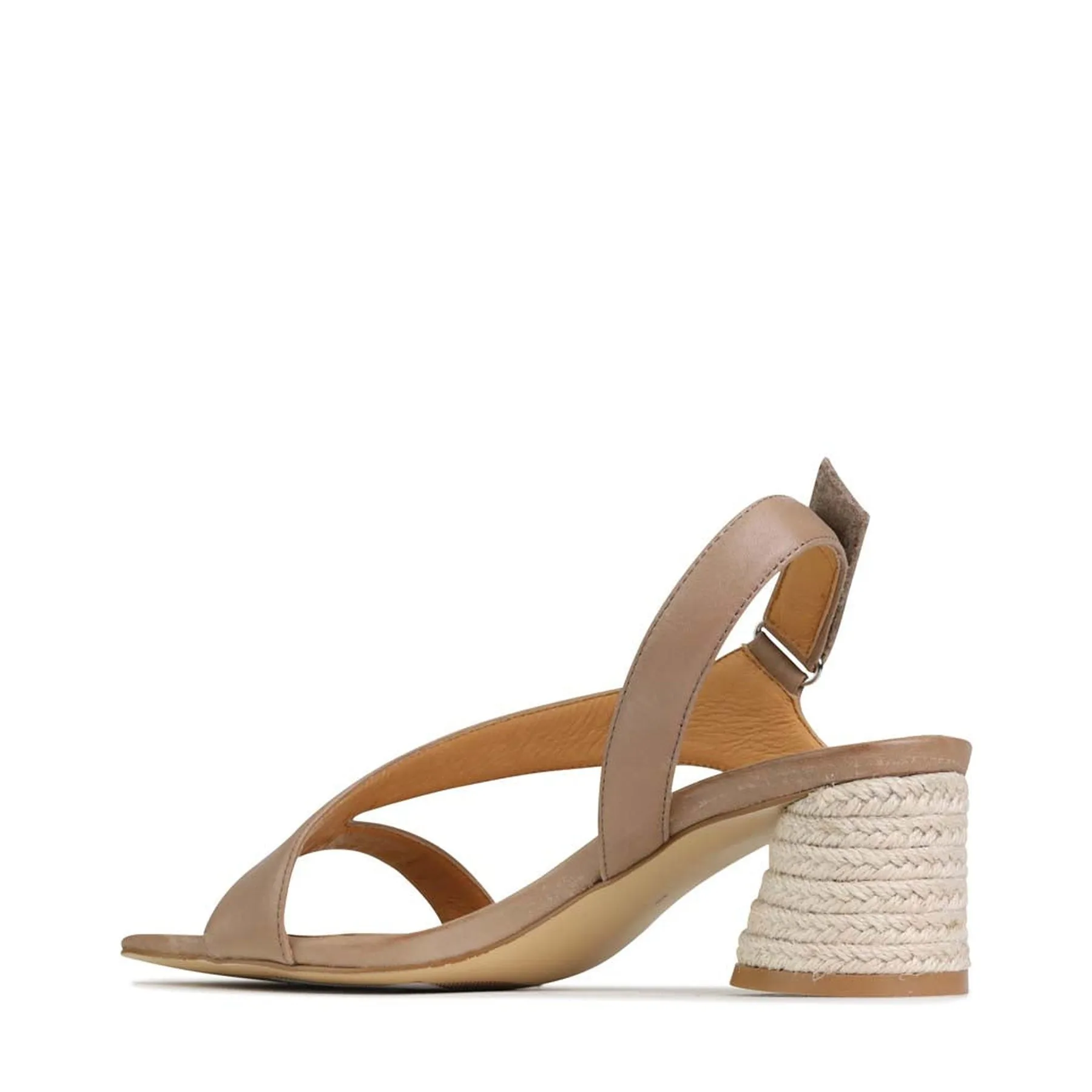 PERLE LEATHER ANKLE STRAP SANDALS