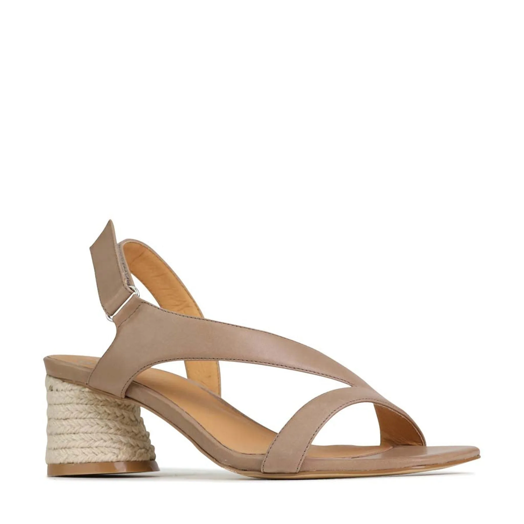 PERLE LEATHER ANKLE STRAP SANDALS