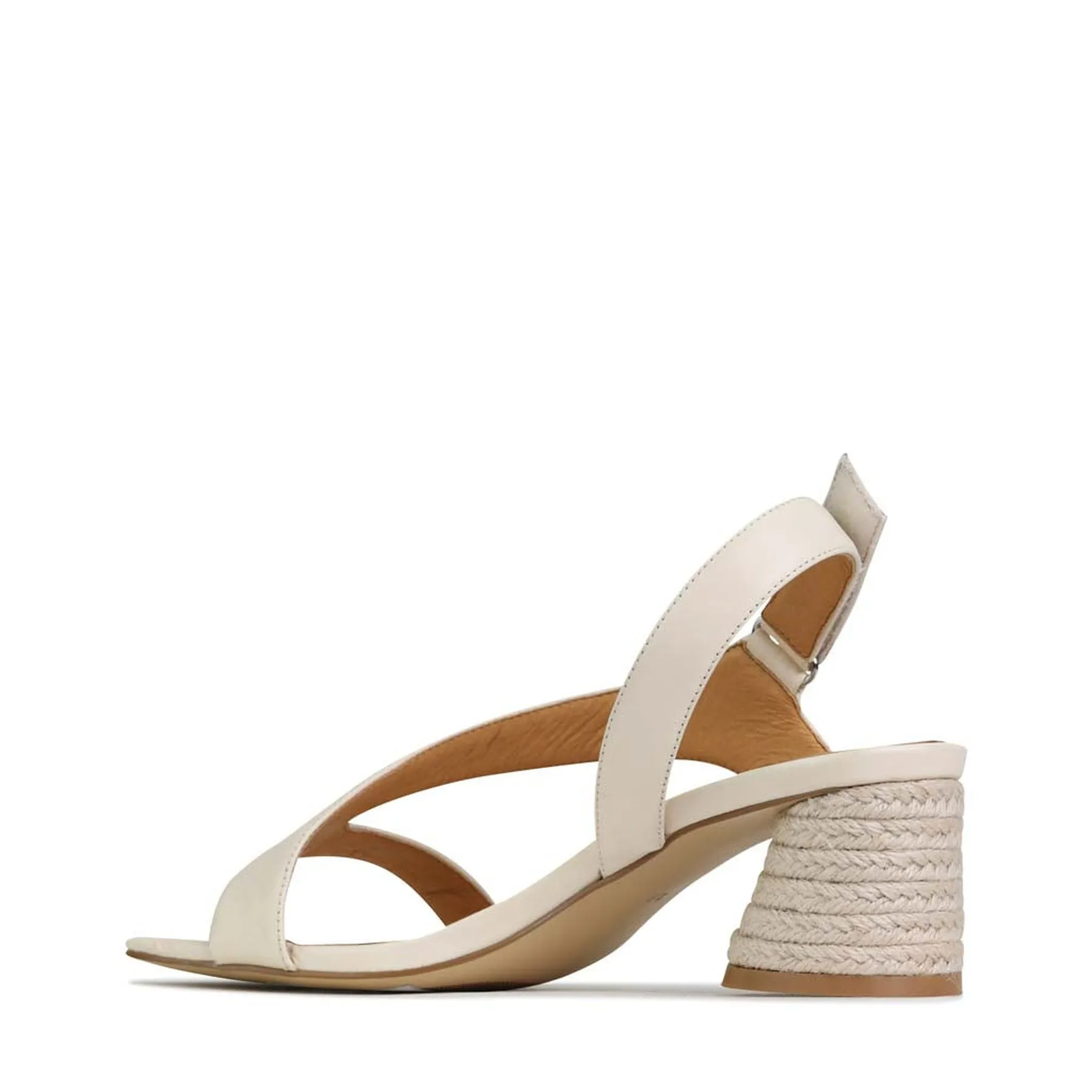 PERLE LEATHER ANKLE STRAP SANDALS