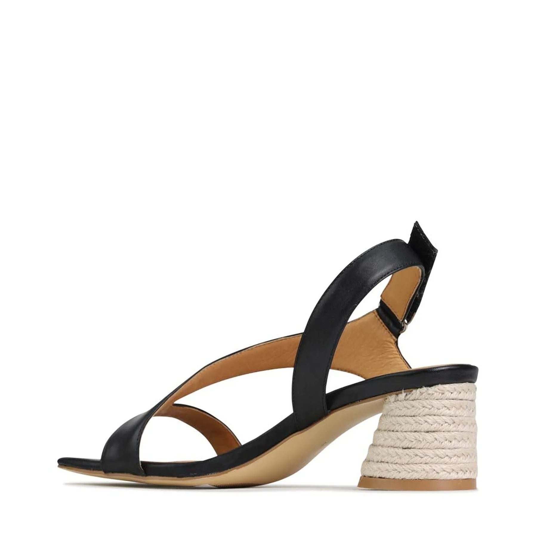 PERLE LEATHER ANKLE STRAP SANDALS