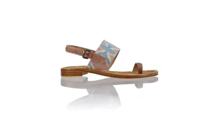 Prana 20mm Flat - Mocha & Mocha Blue Butterfly Endek