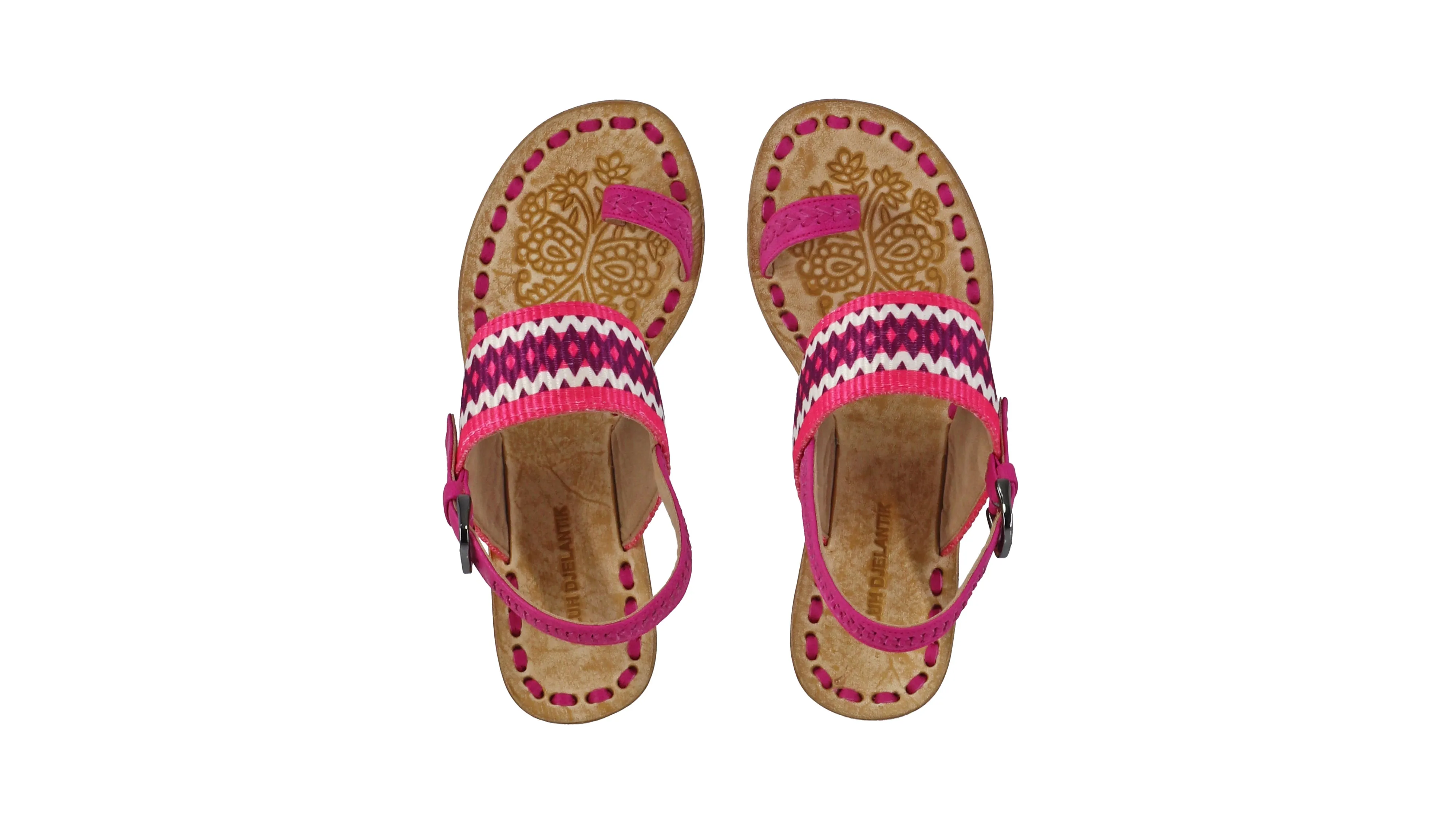 Prana 35mm Wedges - Fuschia & Fuschia Diamond Ribbon