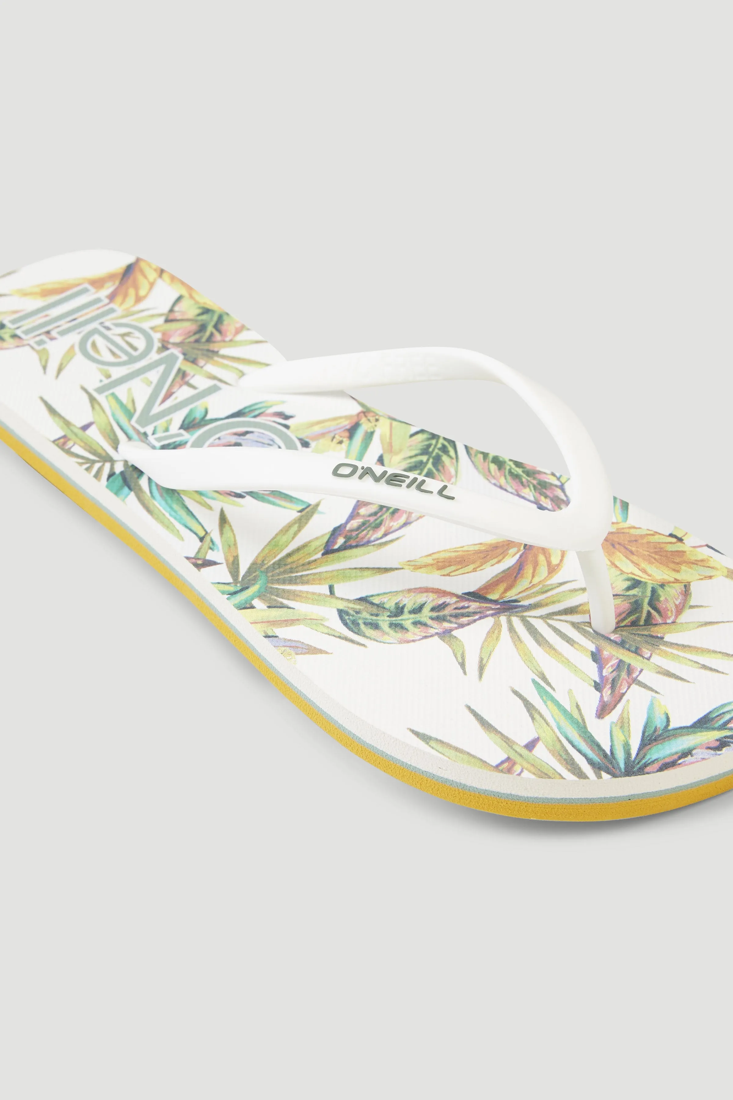 Profile Graphic Sandals | White Tropical Flower