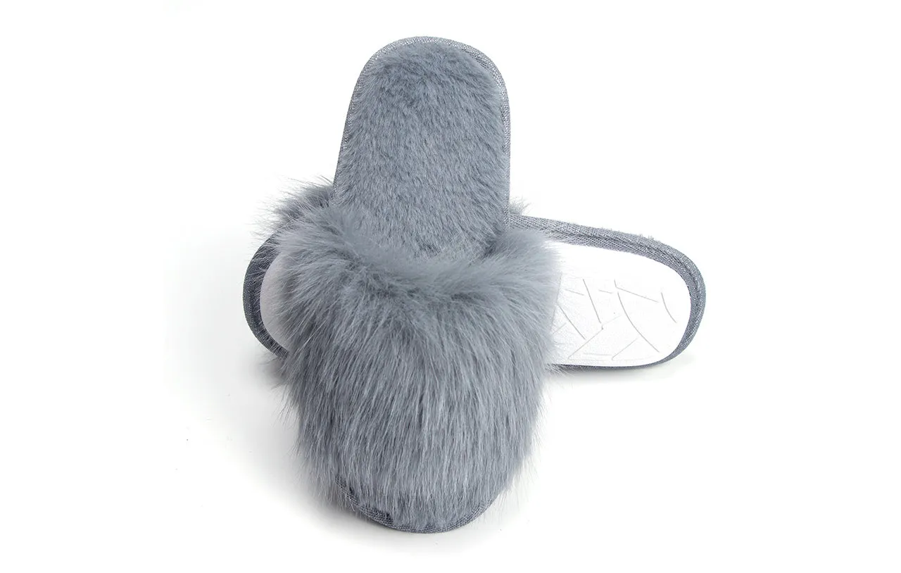 Pupeez Cozy Chic Fuzzy Slippers for Girl's - Fizzy Hair Top with Faux Fur Body, Comfortable & Relaxing