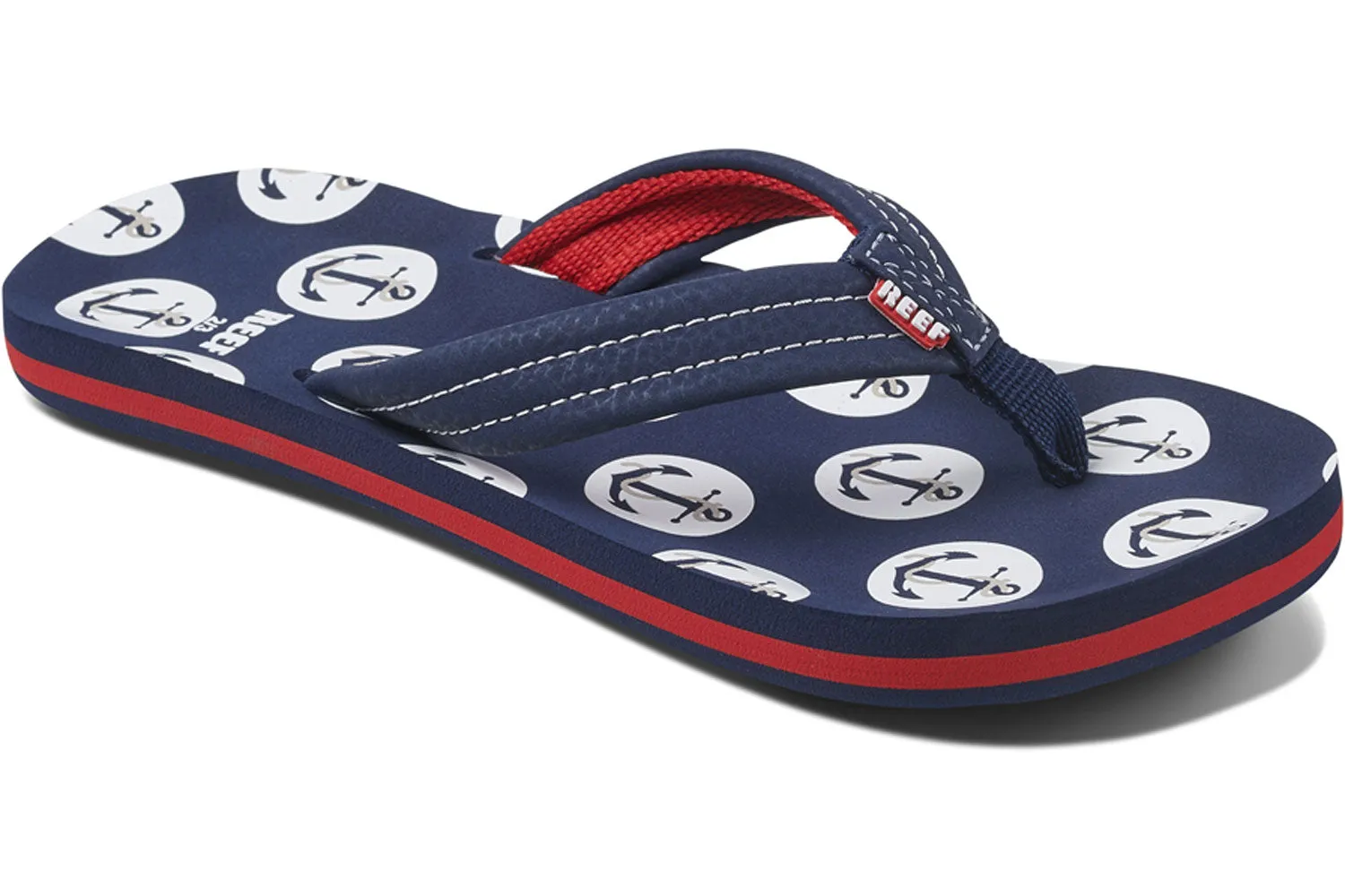 Reef Ahi Kids's Anchors Sandals - Navy