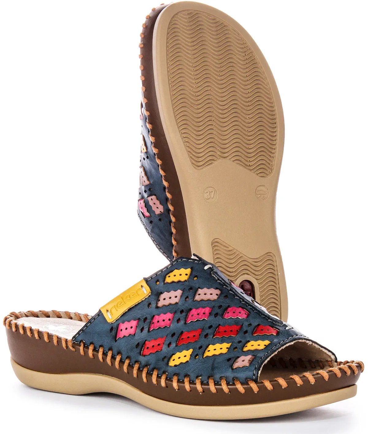 Rieker 61336-90 In Blue Multi For Women