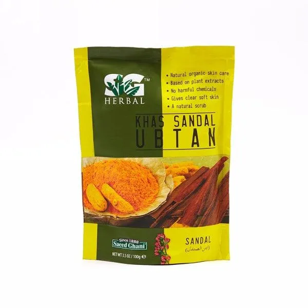 SAEED GHANI KHAS SANDAL UBTAN POWDER 100GM POUCH