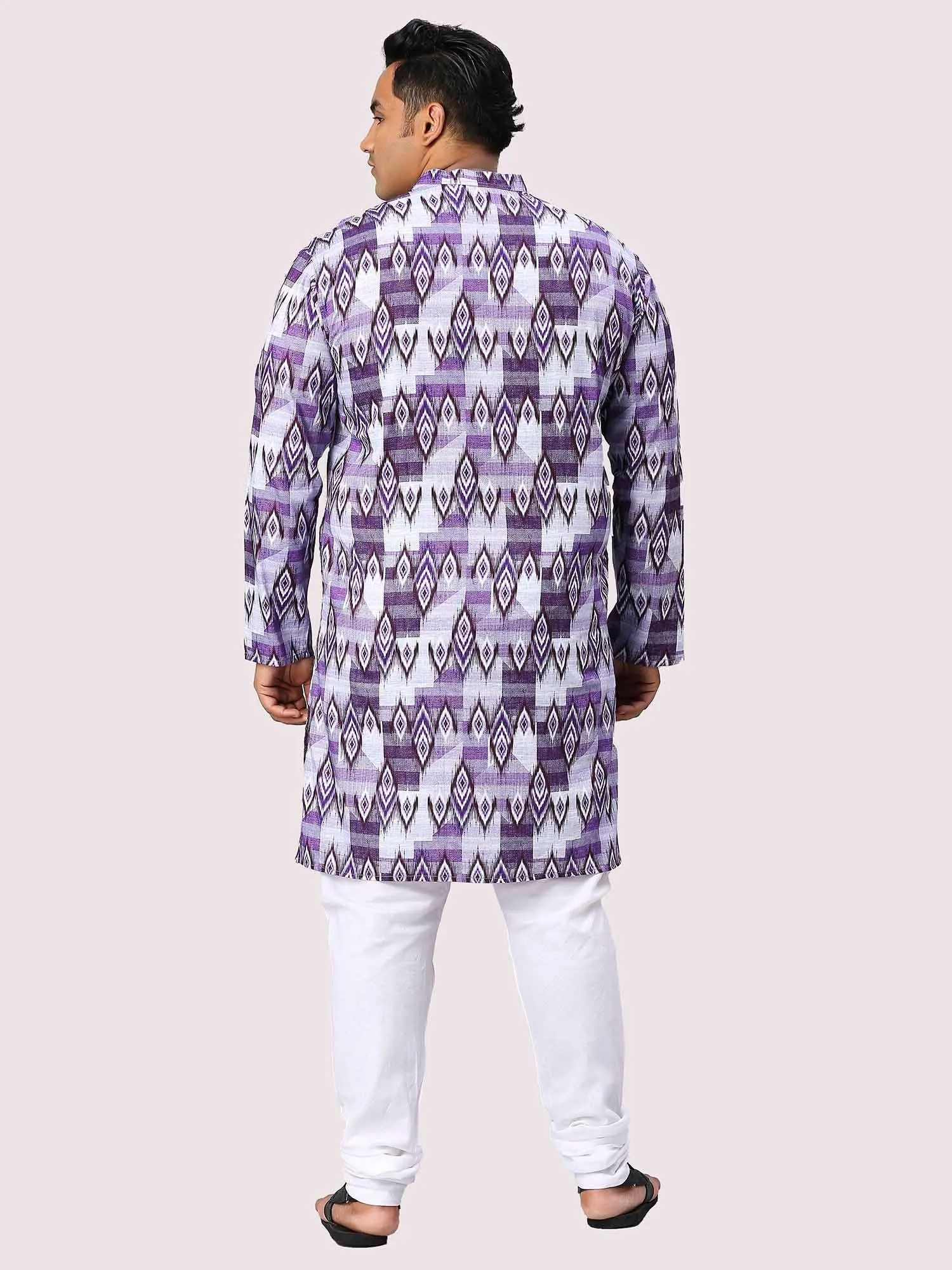 Spun Pearl Digital Printed Men's Plus Size Kurta