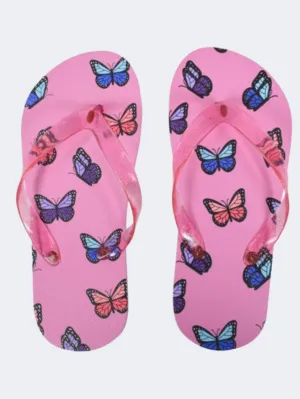 Stamion Butterflies Pe Girls Beach Slippers Pink