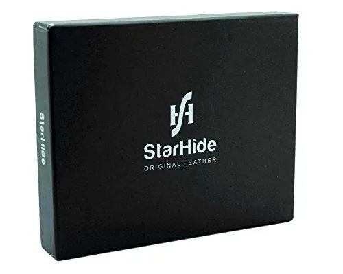 STARHIDE Mens Genuine Leather Slim Bifold Money Clip Cardholder Wallet 820