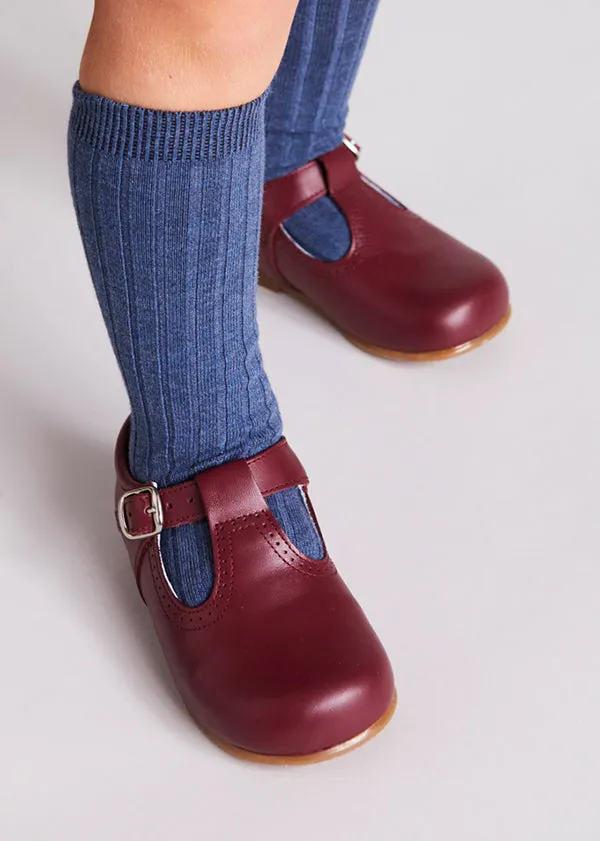 T-Bar Baby Shoes in Burgundy (20-26EU)