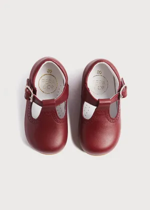 T-Bar Baby Shoes in Burgundy (20-26EU)