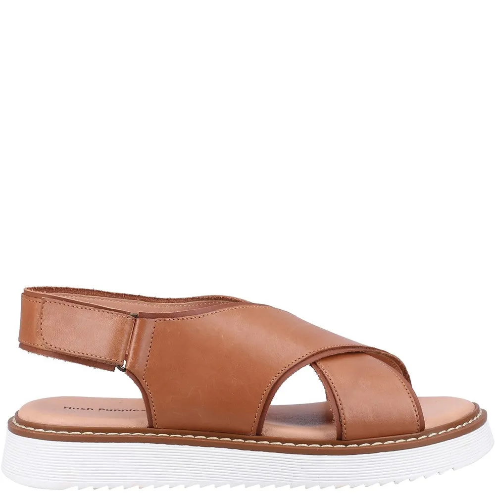 Tan Clarissa Crossover Sandals