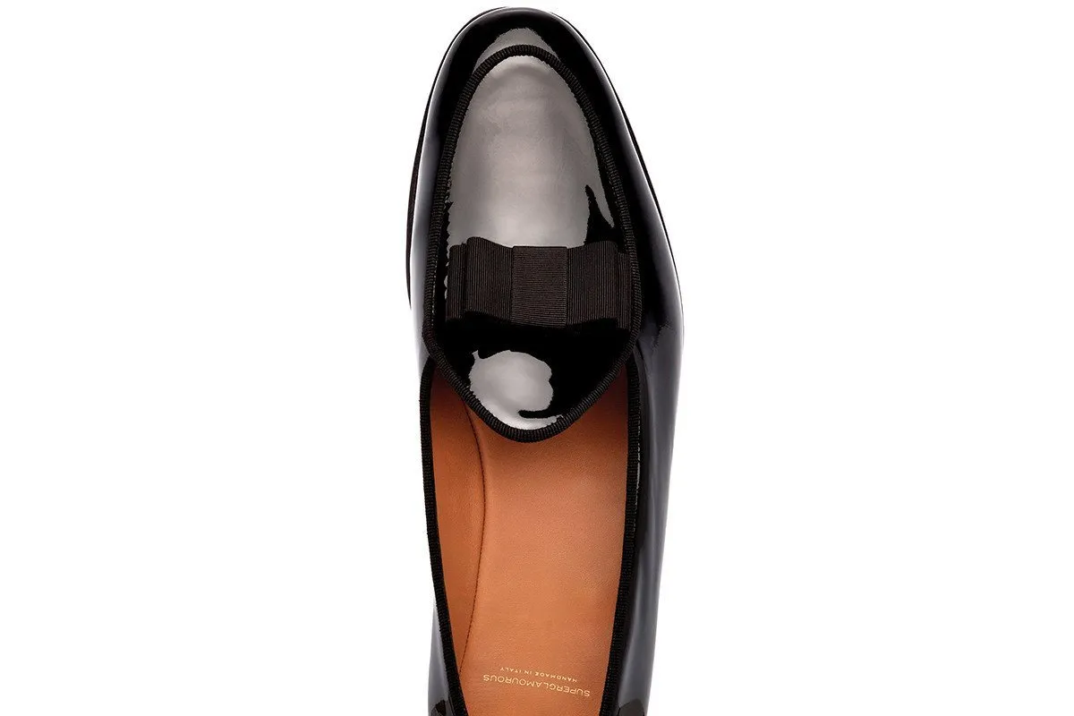 TANGERINE 3 PATENT BLACK BELGIAN LOAFERS