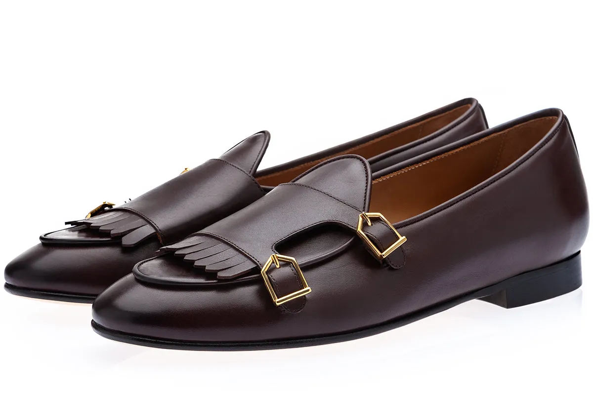 TANGERINE 7.1 NAPPA COCOA BELGIAN LOAFERS