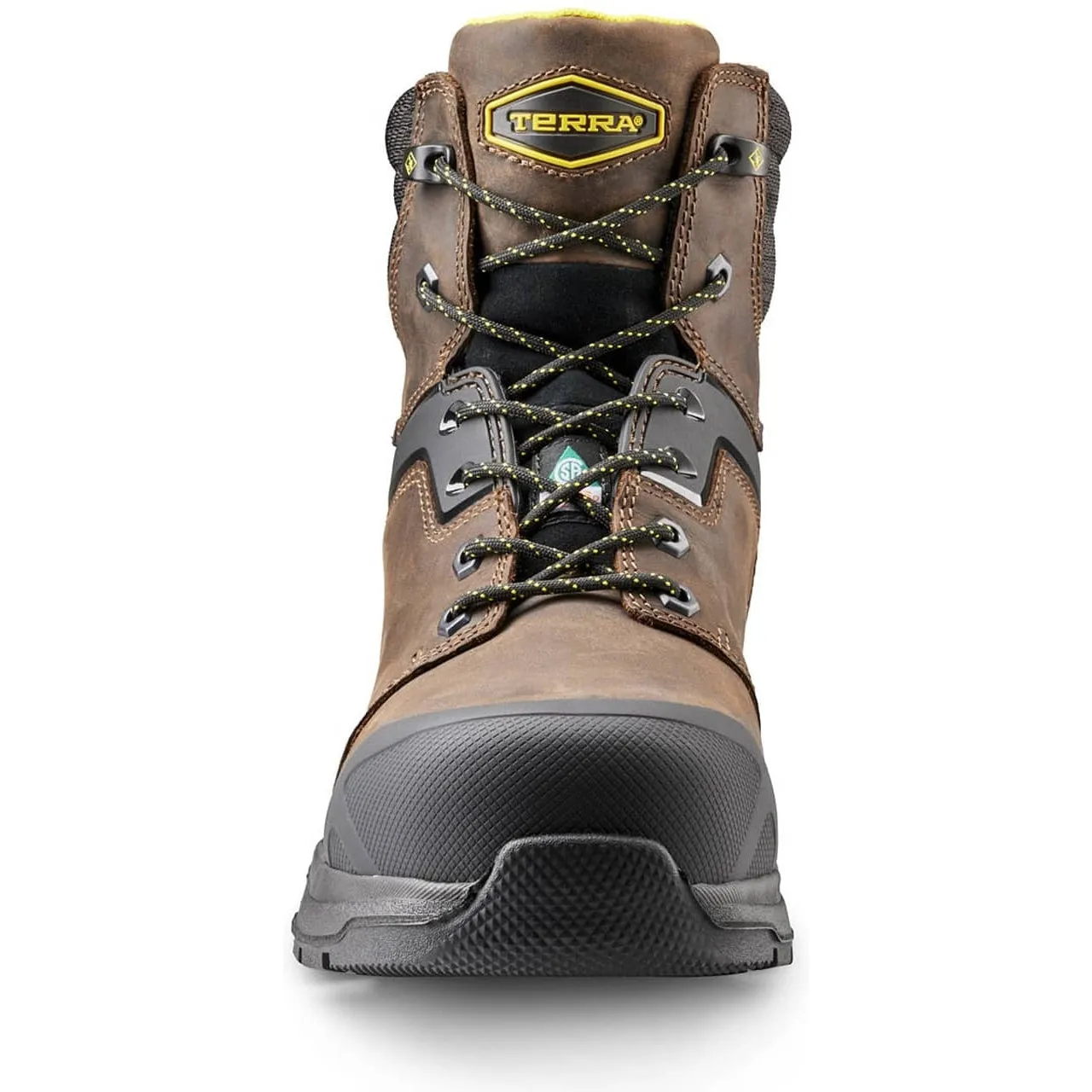 Terra Men's Carbine 6" Comp Toe WP Safety  Work Boot -Brown- 8395BN