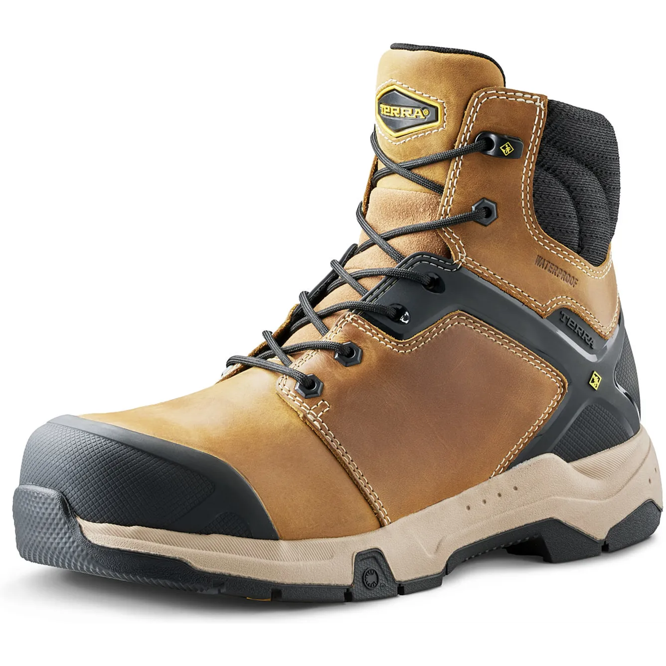 Terra Men's Carbine 6" Comp Toe WP Safety  Work Boot -Wheat- 8395WT