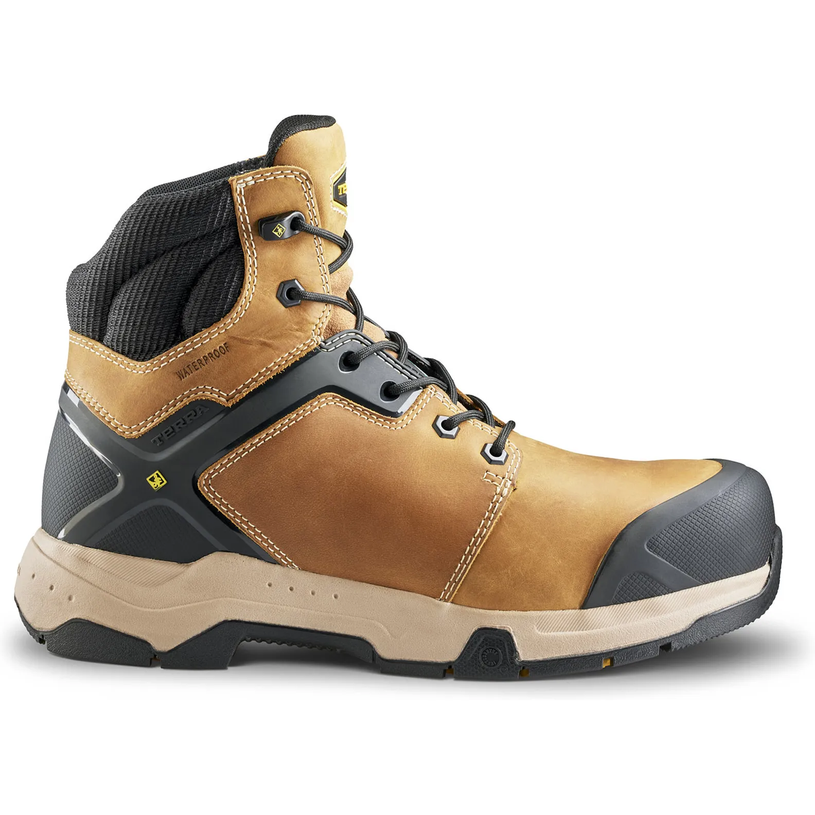 Terra Men's Carbine 6" Comp Toe WP Safety  Work Boot -Wheat- 8395WT