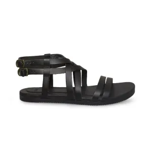 Teva Avalina Crossover Leather Black Sandals