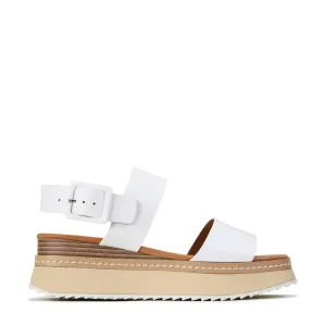 TONAL LEATHER WEDGE SANDAL