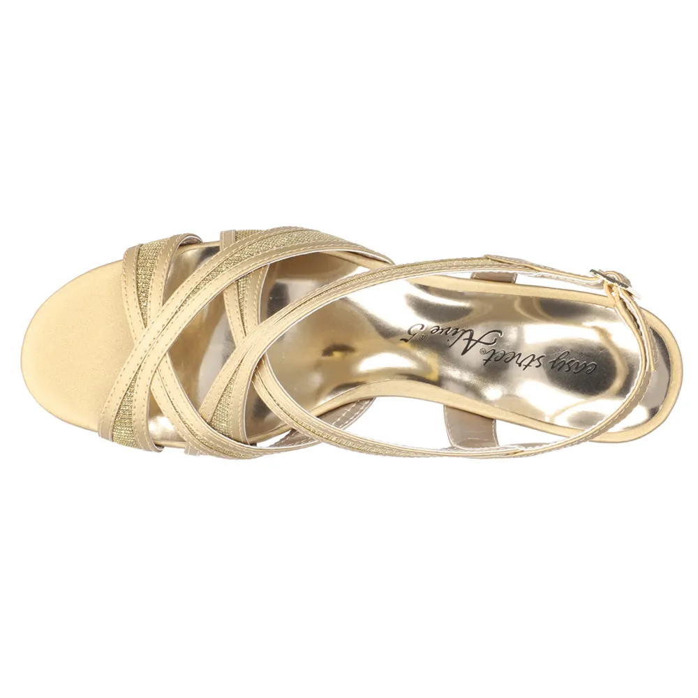 Tristen Metallic Wedding Strappy Sandals