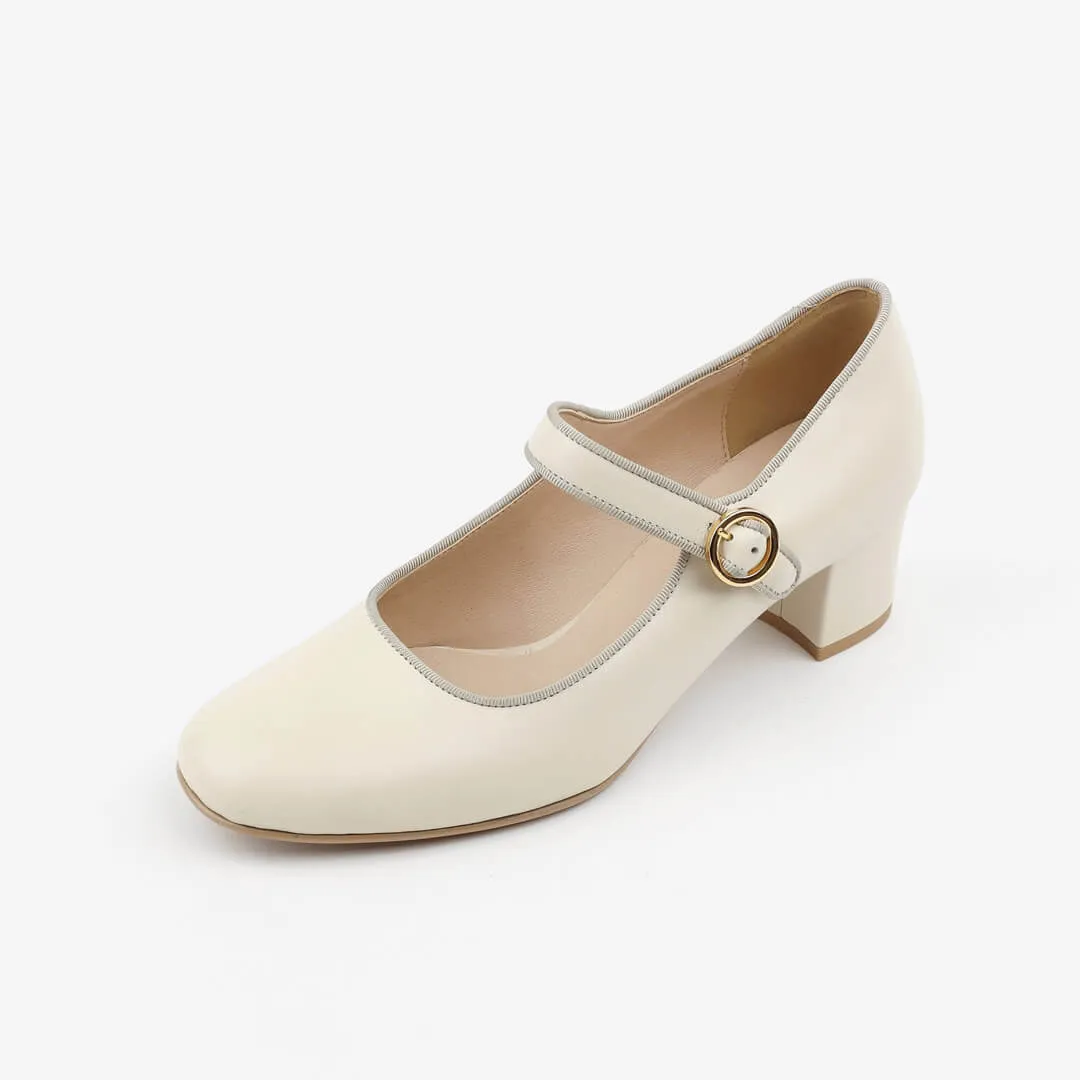 *UK szie 13  - ADRIANA - ivory, 4cm heels