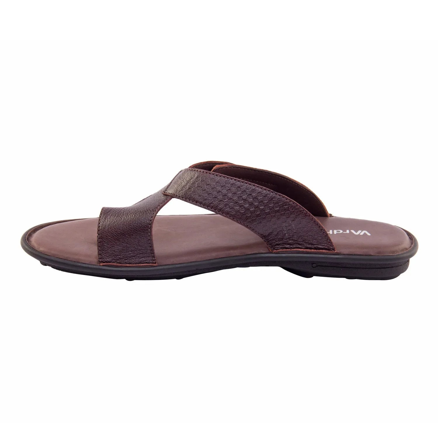 Vardhra Men 100% Genuine Leather - Thong Sandals / Slippers - Brown