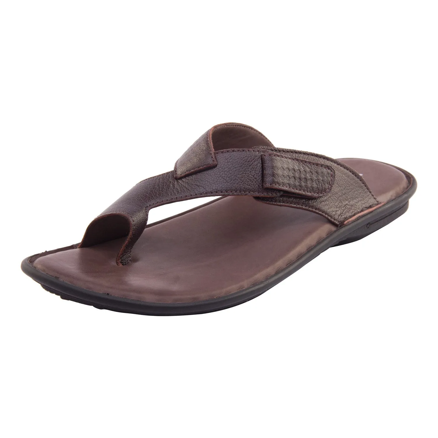 Vardhra Men 100% Genuine Leather - Thong Sandals / Slippers - Brown