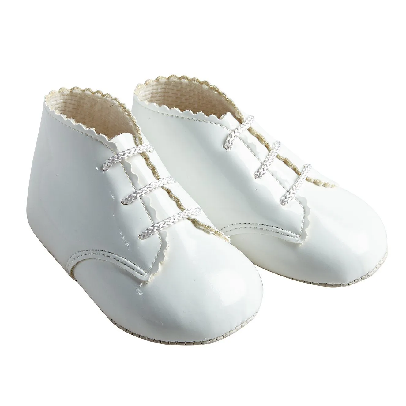 White Patent Soft Sole Booties