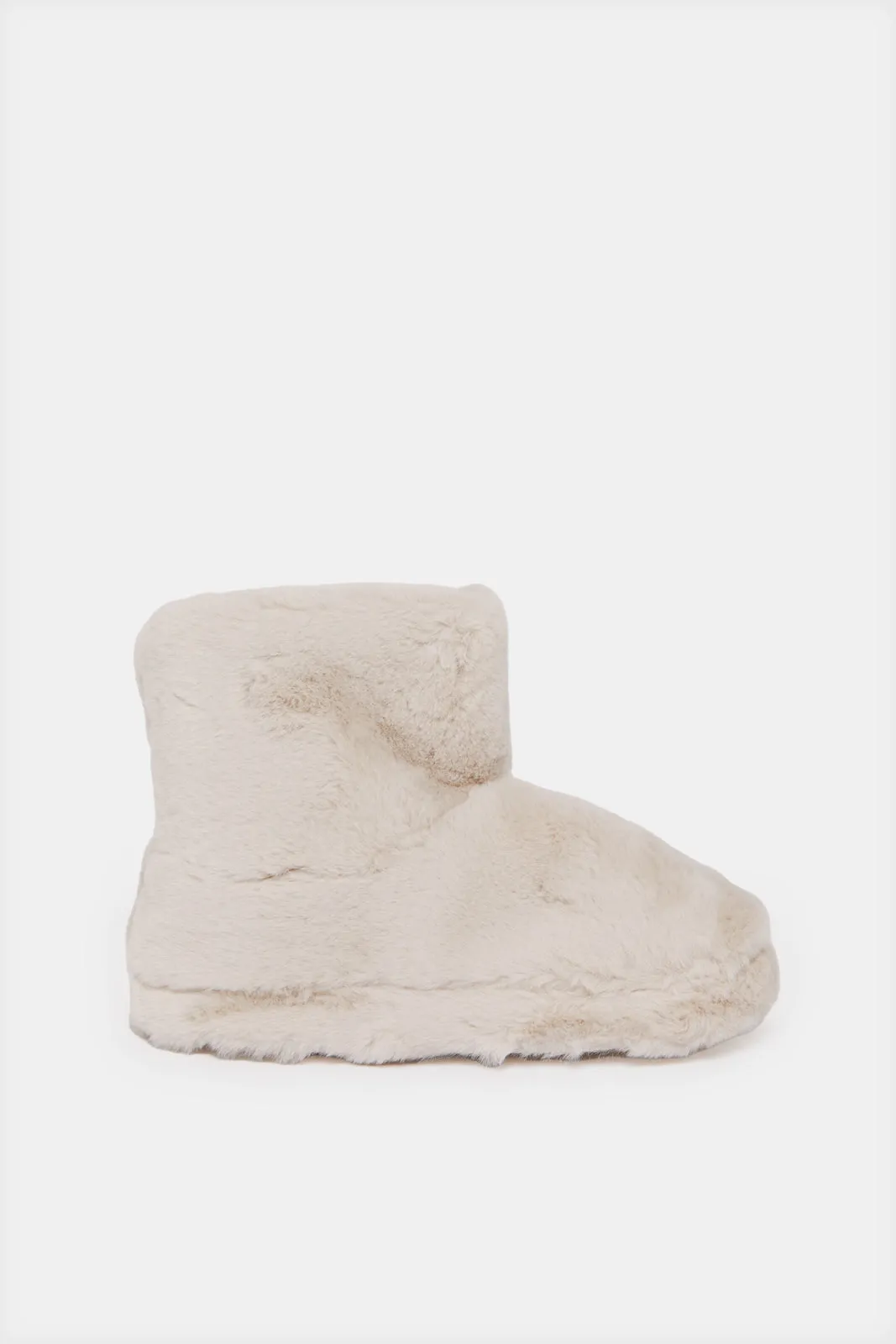 Women Beige Bootie Slipper