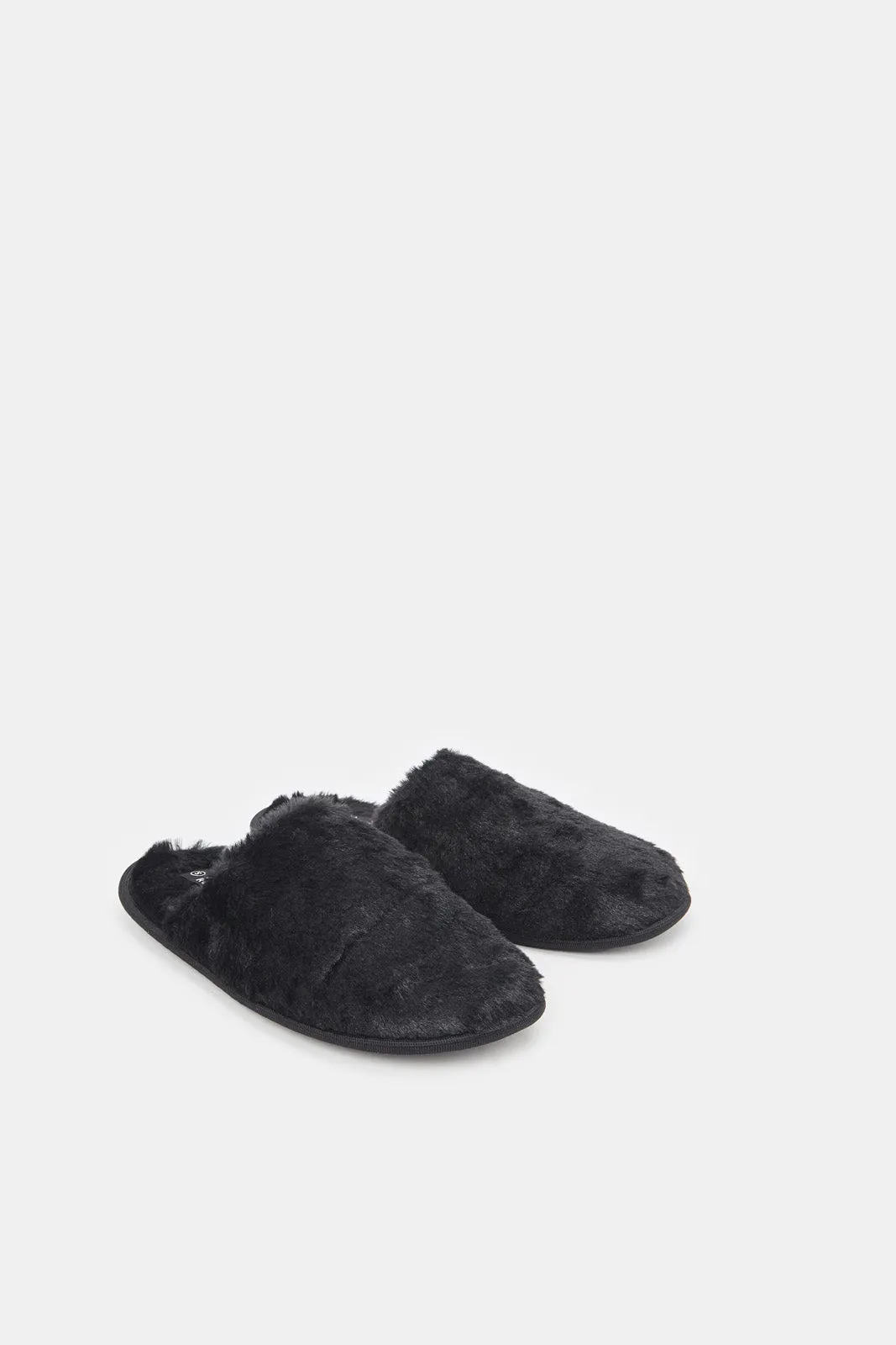 Women Black Closed Toe Slippers