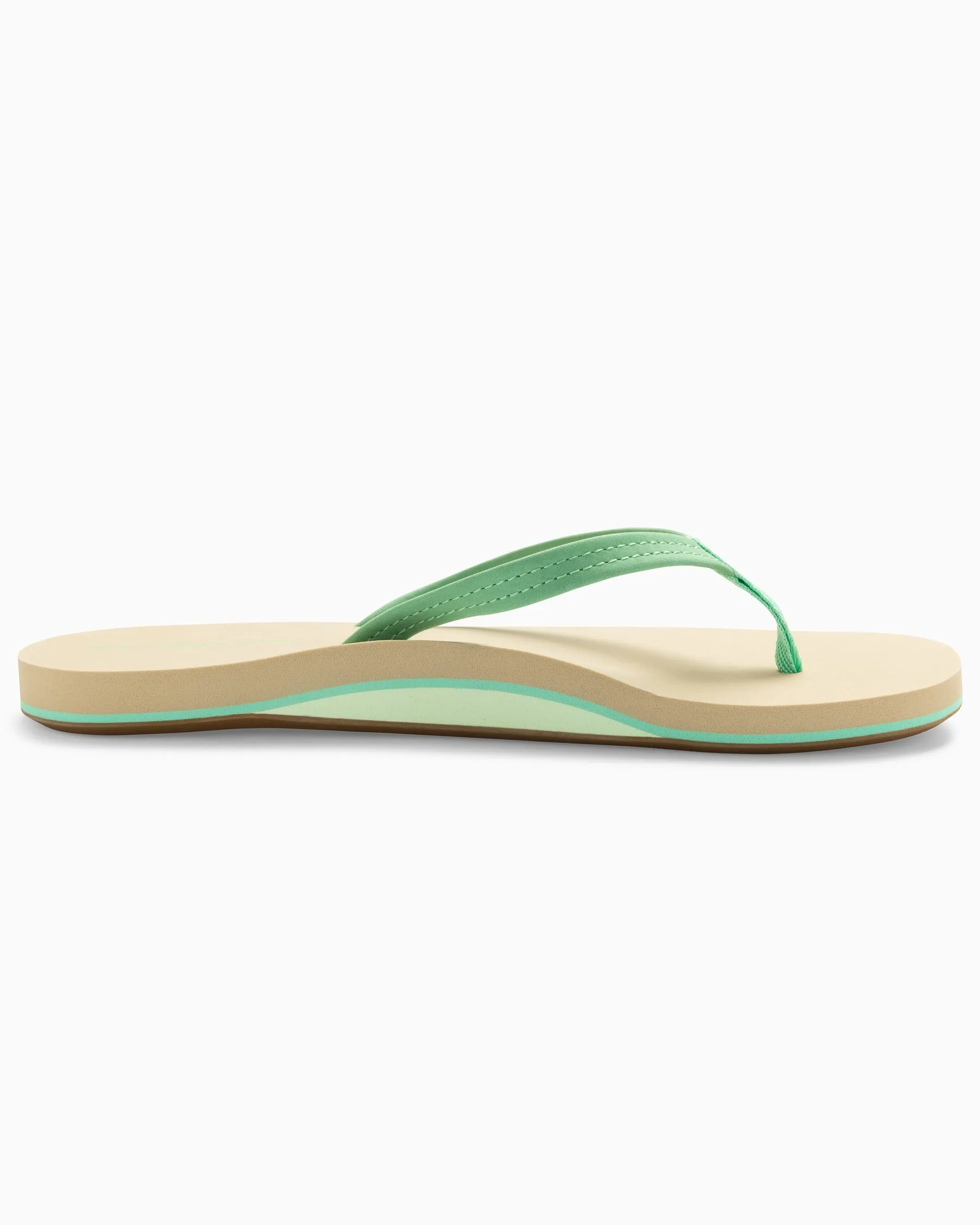 Womens Starboard Green Leather Weekend Flipjacks